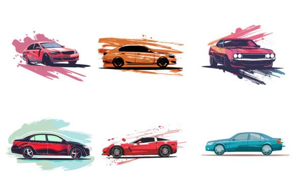 Download Car Vector Flat Design with Brush - Premium Resources