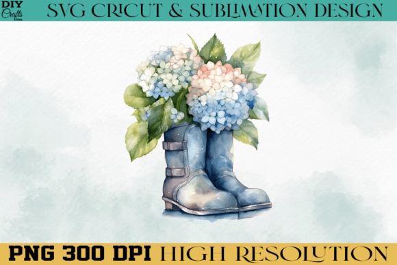 Download Flowers Shoes PNG Watercolor Design - Shoes Collection